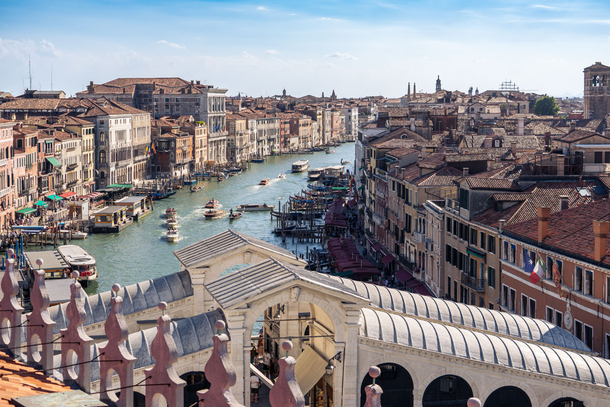View from Fondaco Tedeschi terrace, Venice View from Fondaco Tedeschi terrace, Venice